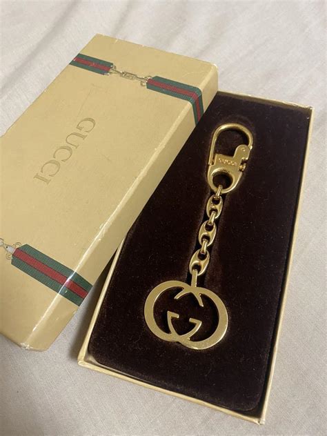 Gucci old interlocking G key ring key chain with Box 